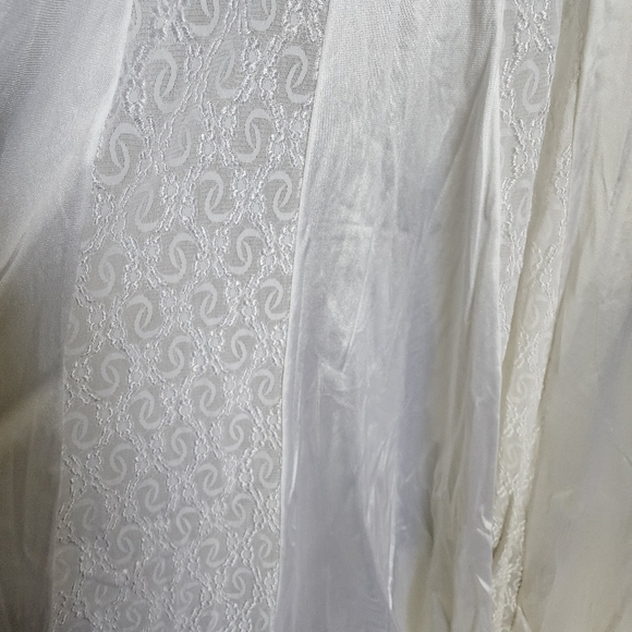 Vintage lace long white deep vneck slip dress - Picture 7 of 10